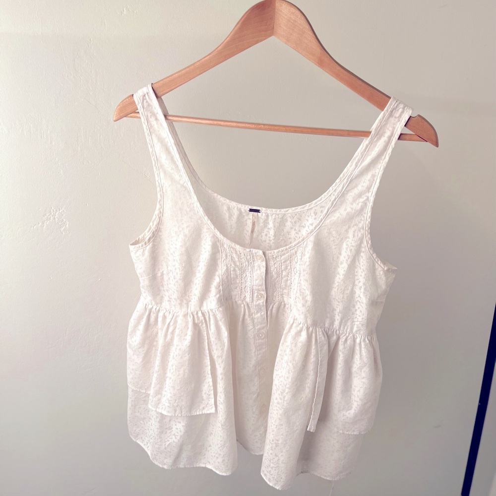 Free People Size S White Sleeveless top